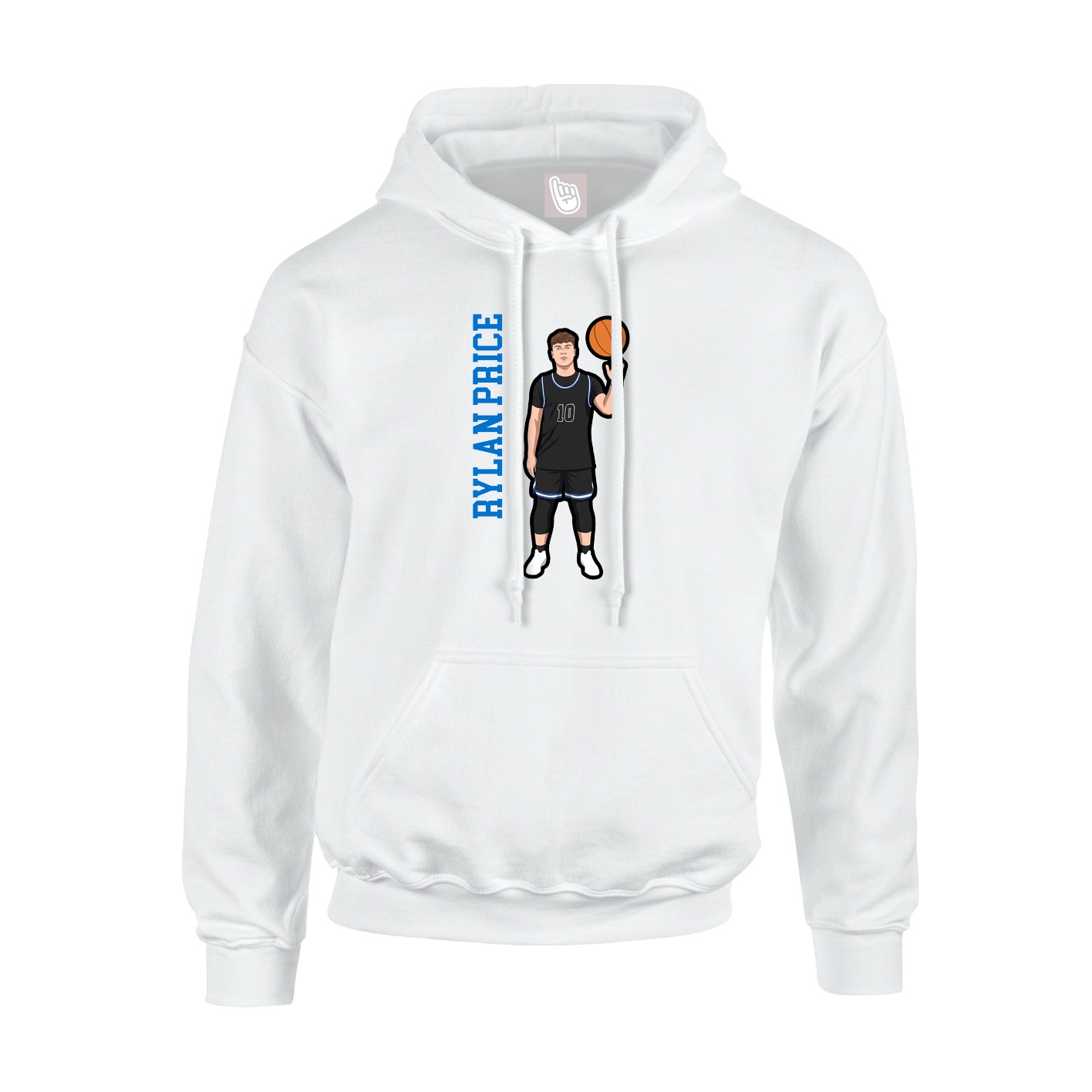 Hoodie — Name Vertical in White