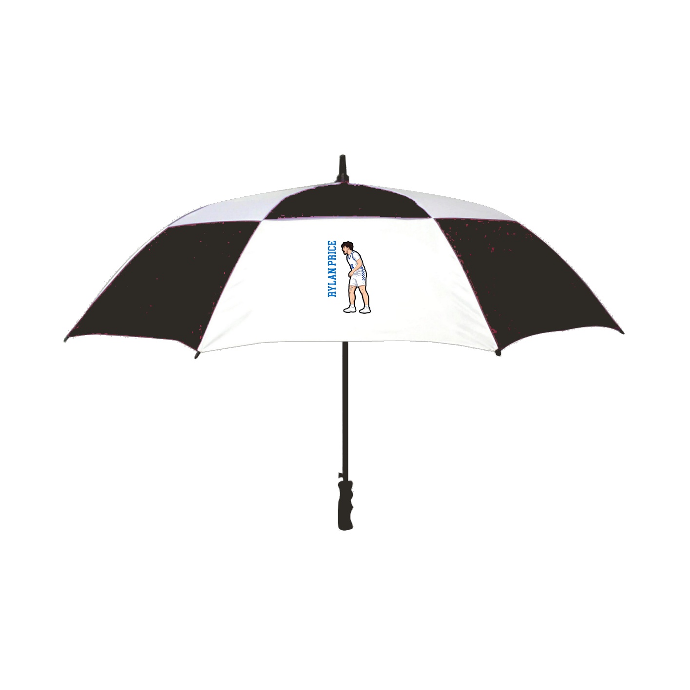 Golf Umbrella — Name Vertical in Black