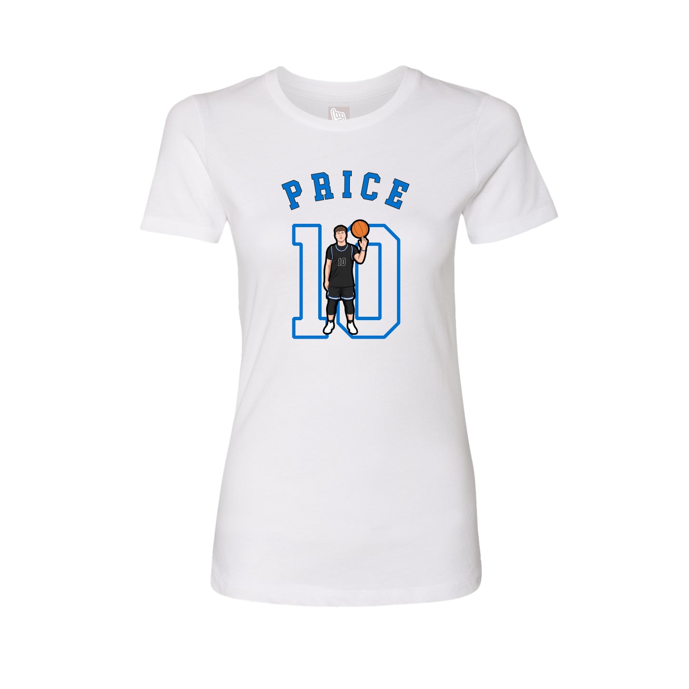Fitted Women's Tee — Shirsey Arch in White