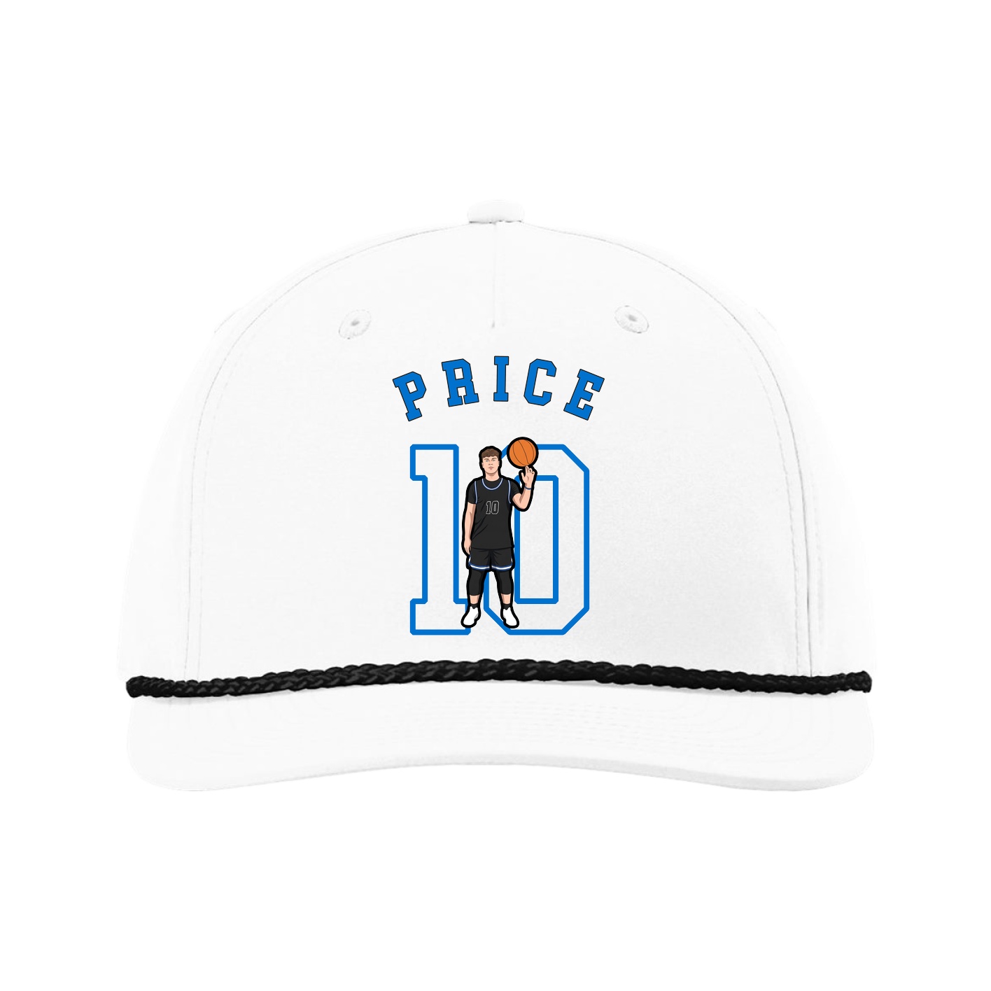Five-Panel Classic Rope Cap — Shirsey Arch in White