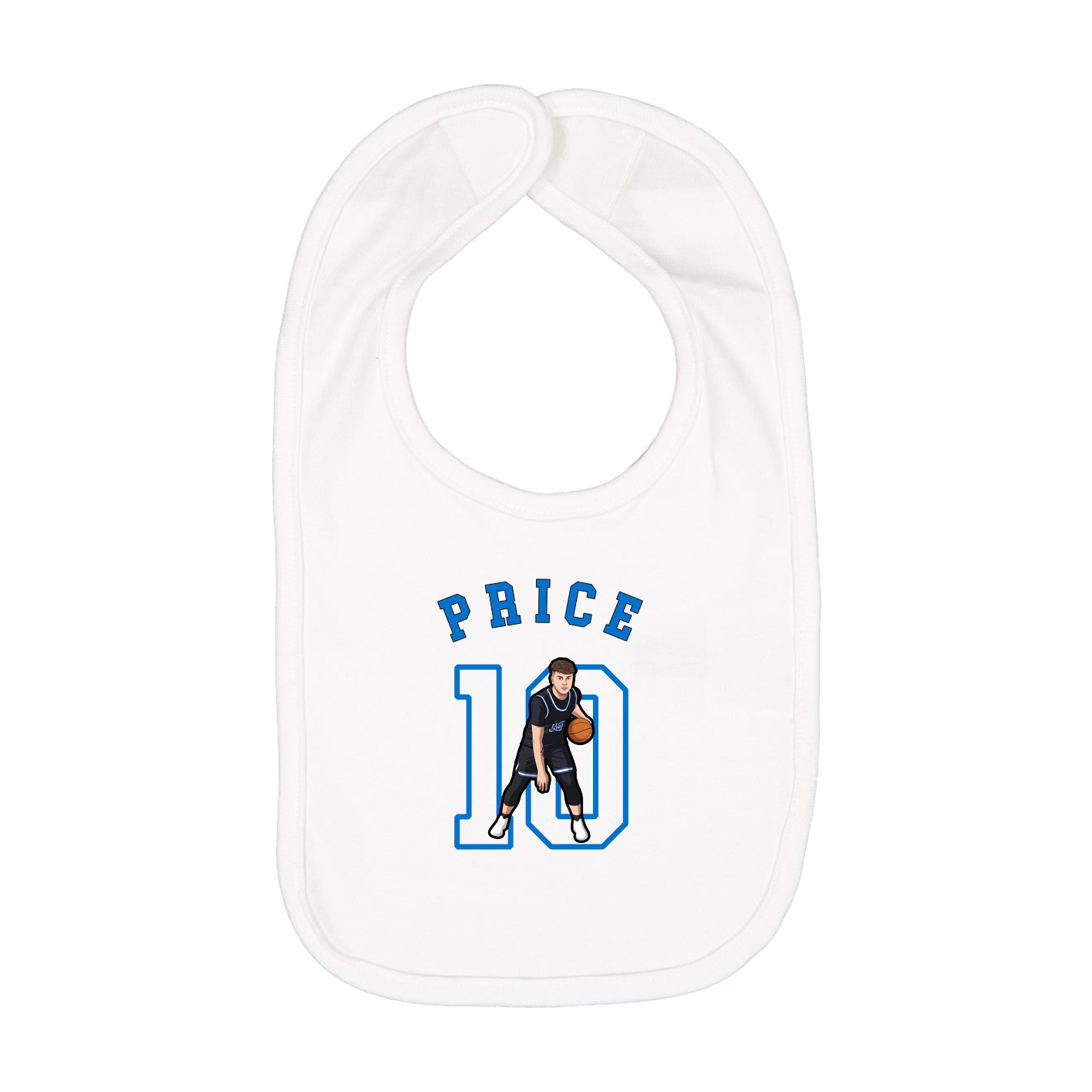 Infant Bib — Shirsey Arch in White