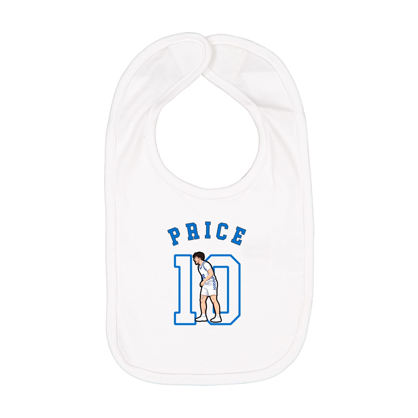 Infant Bib — Shirsey Arch in White