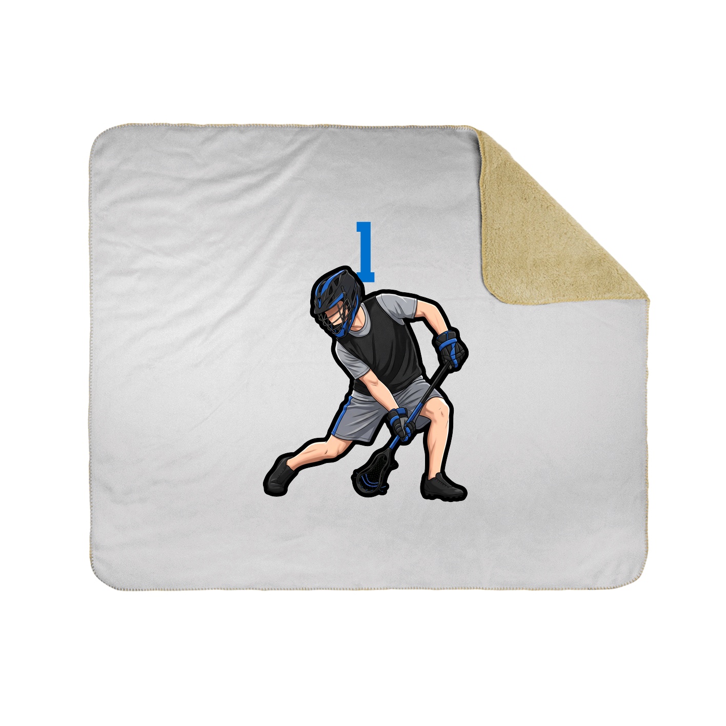 Throw Blanket — Number Top in White