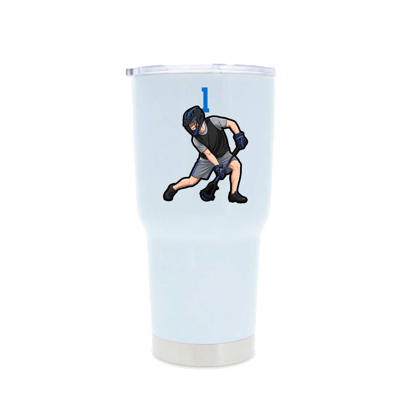 30oz Stainless Steel Tumbler — Number Top in White