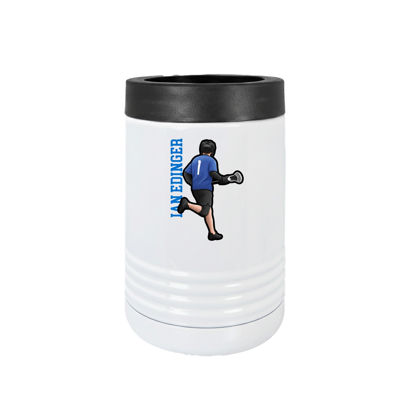 Beverage Holder — Name Vertical in White