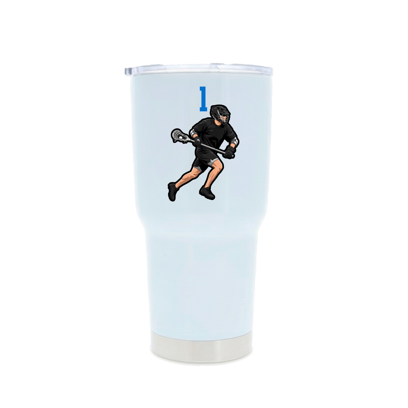 30oz Stainless Steel Tumbler — Number Top in White