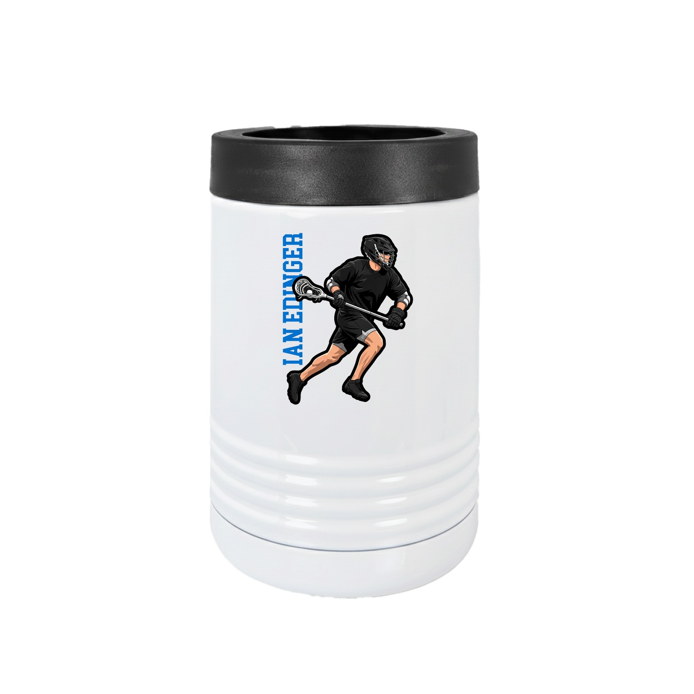 Beverage Holder — Name Vertical in White