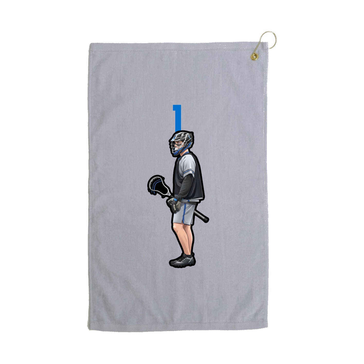Golf Towel — Number Top in Grey