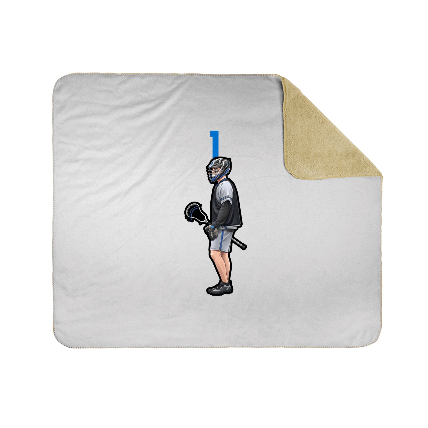 Throw Blanket — Number Top in White