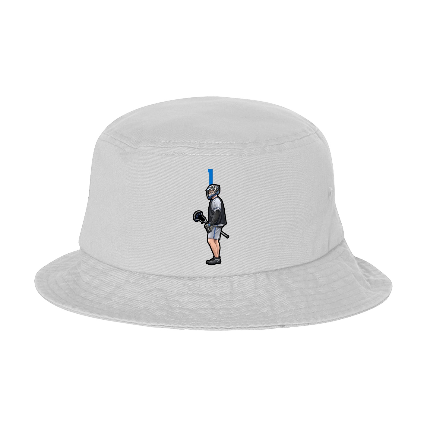 Bucket Cap — Number Top in White