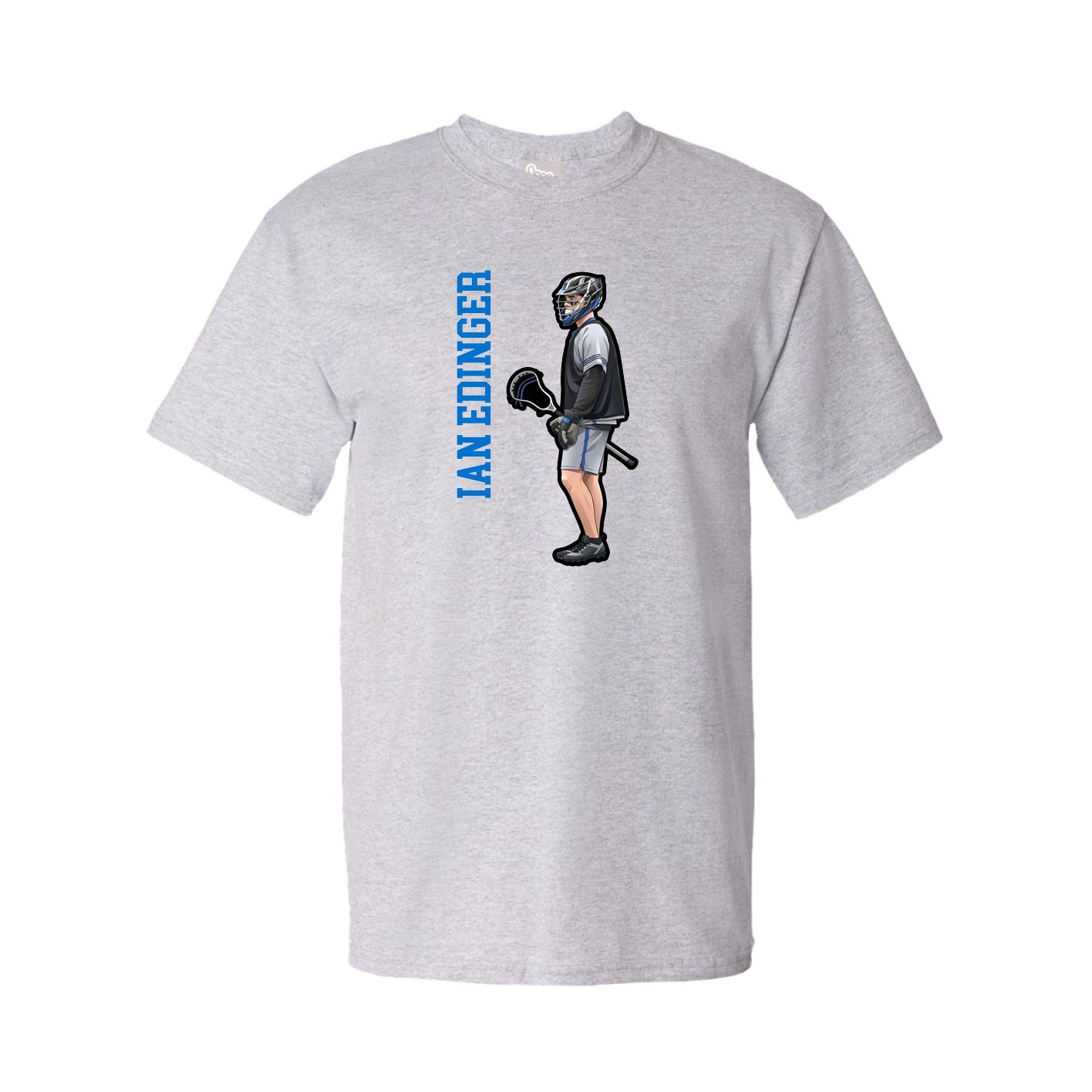 Youth Tee — Name Vertical in Grey