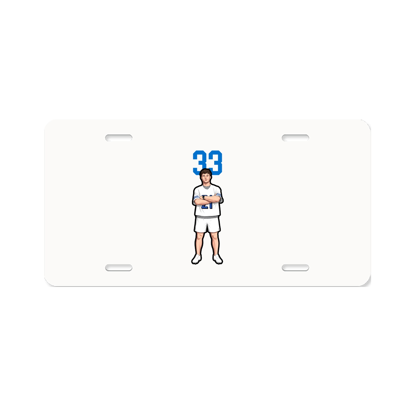 License Plate — Number Top in Classic