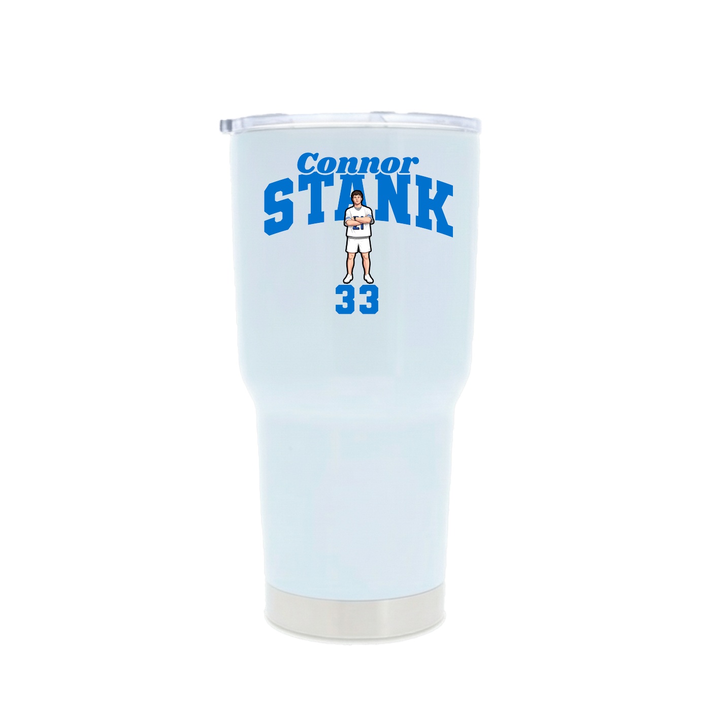 30oz Stainless Steel Tumbler — Signature Arch in White