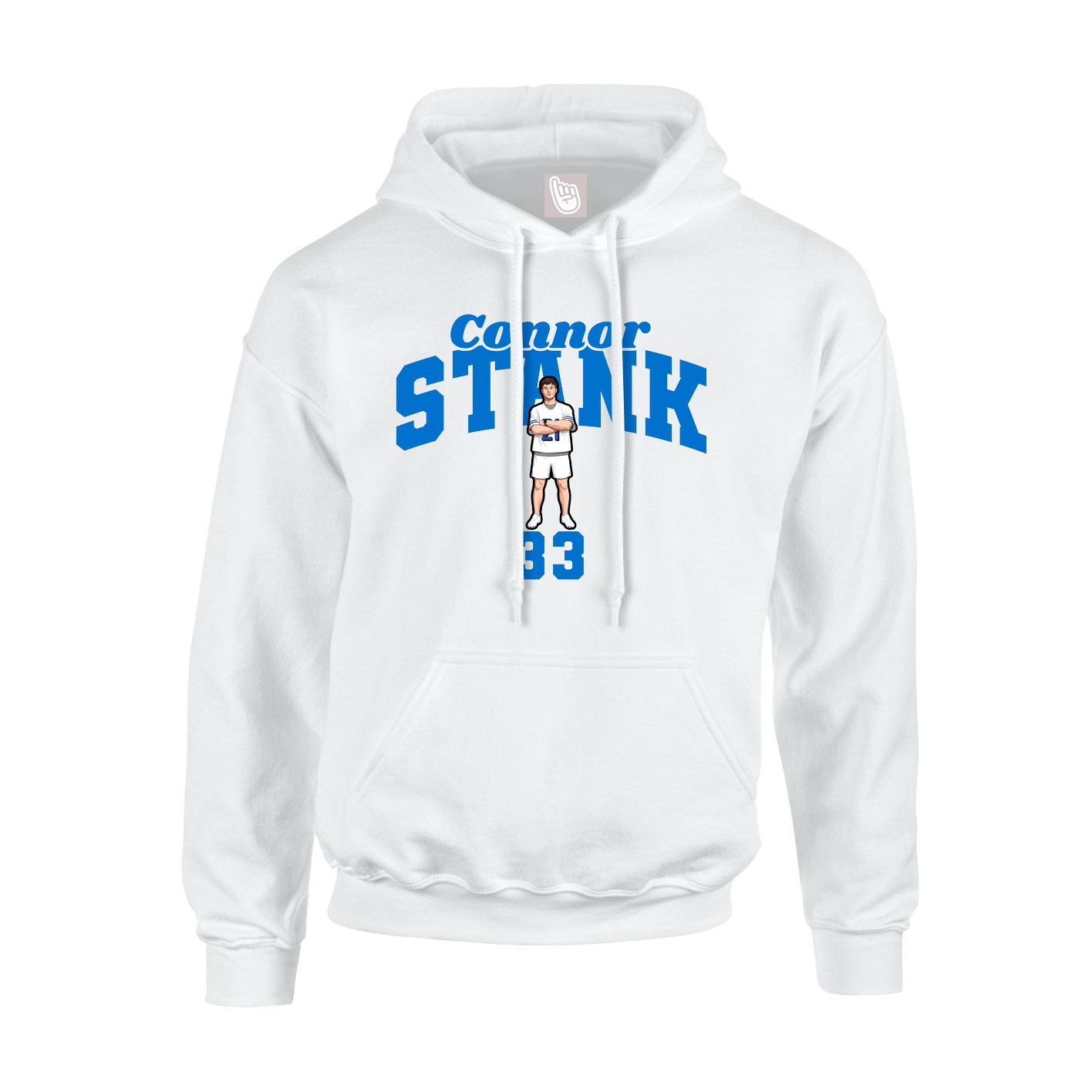 Hoodie — Signature Arch in White