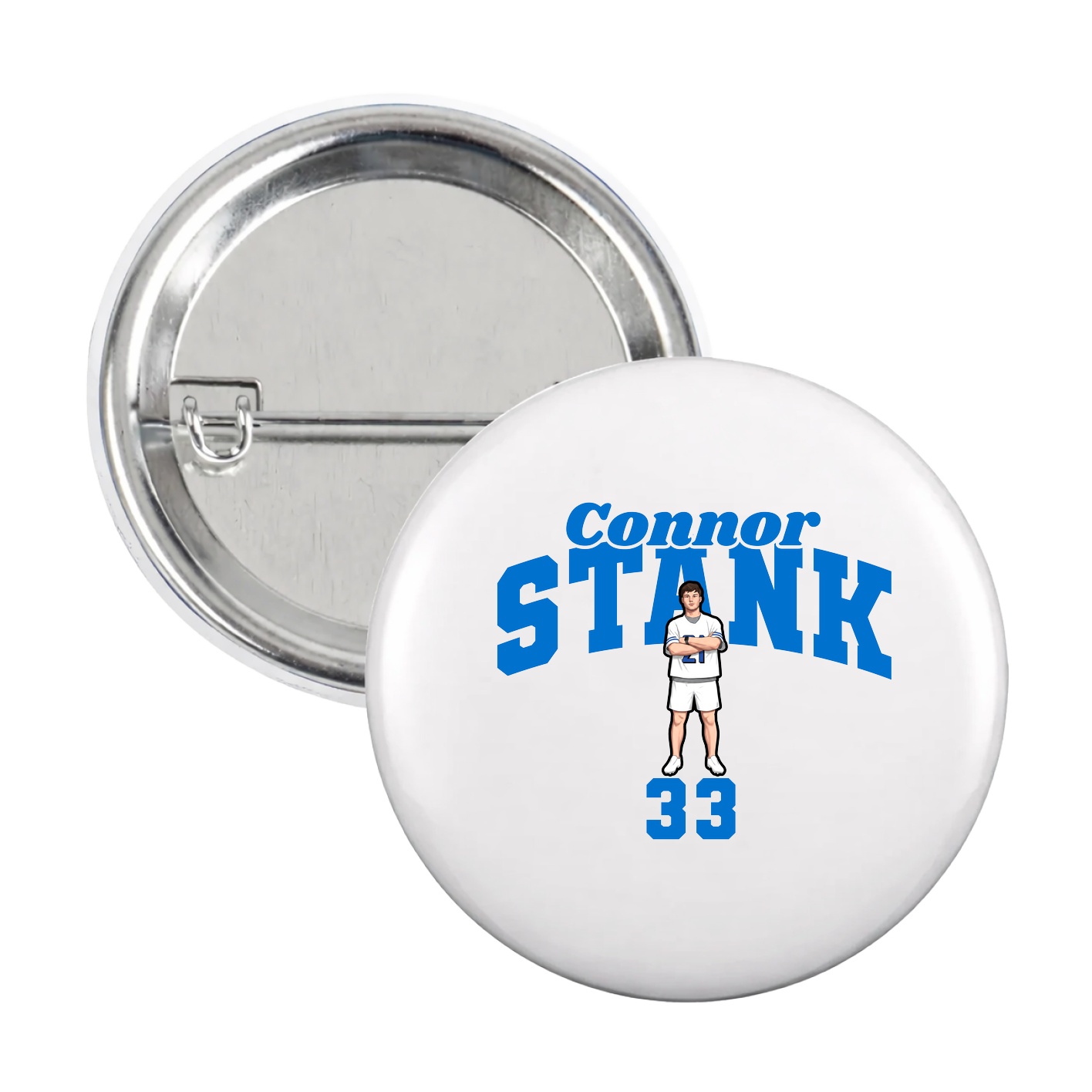 Game Day Button — Signature Arch in White