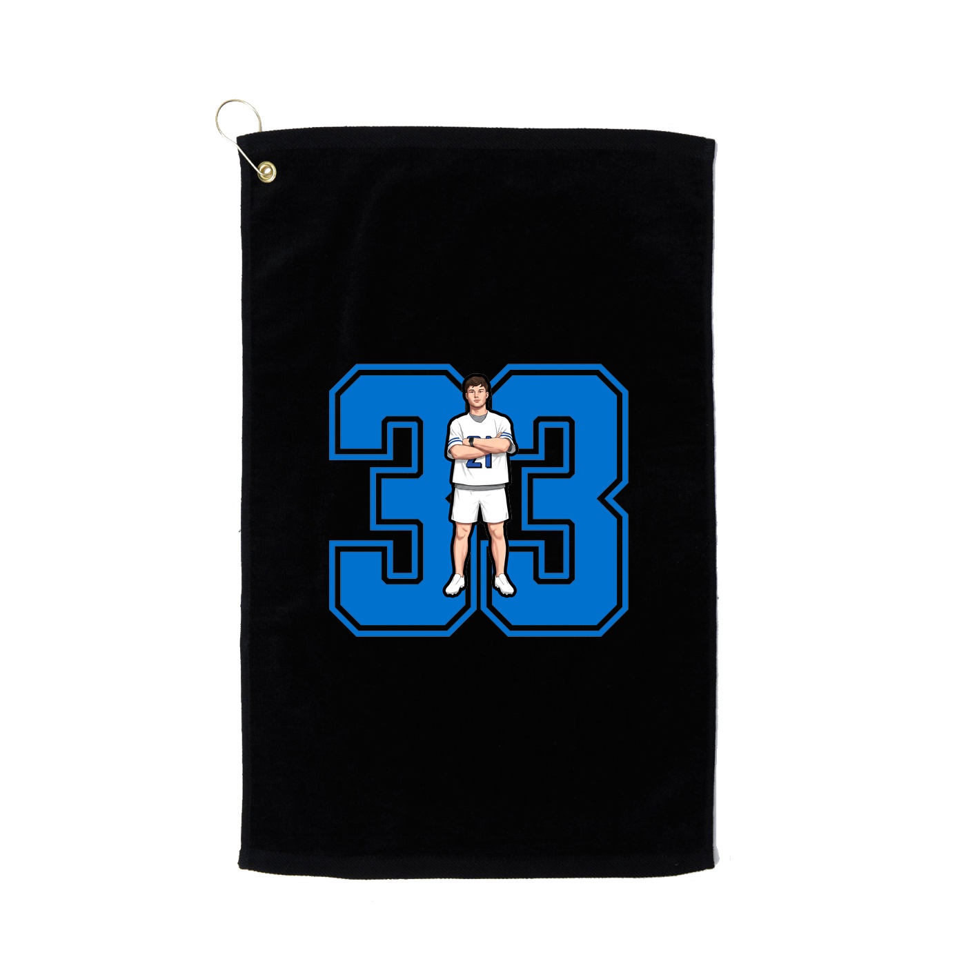 Golf Towel — Number in Black