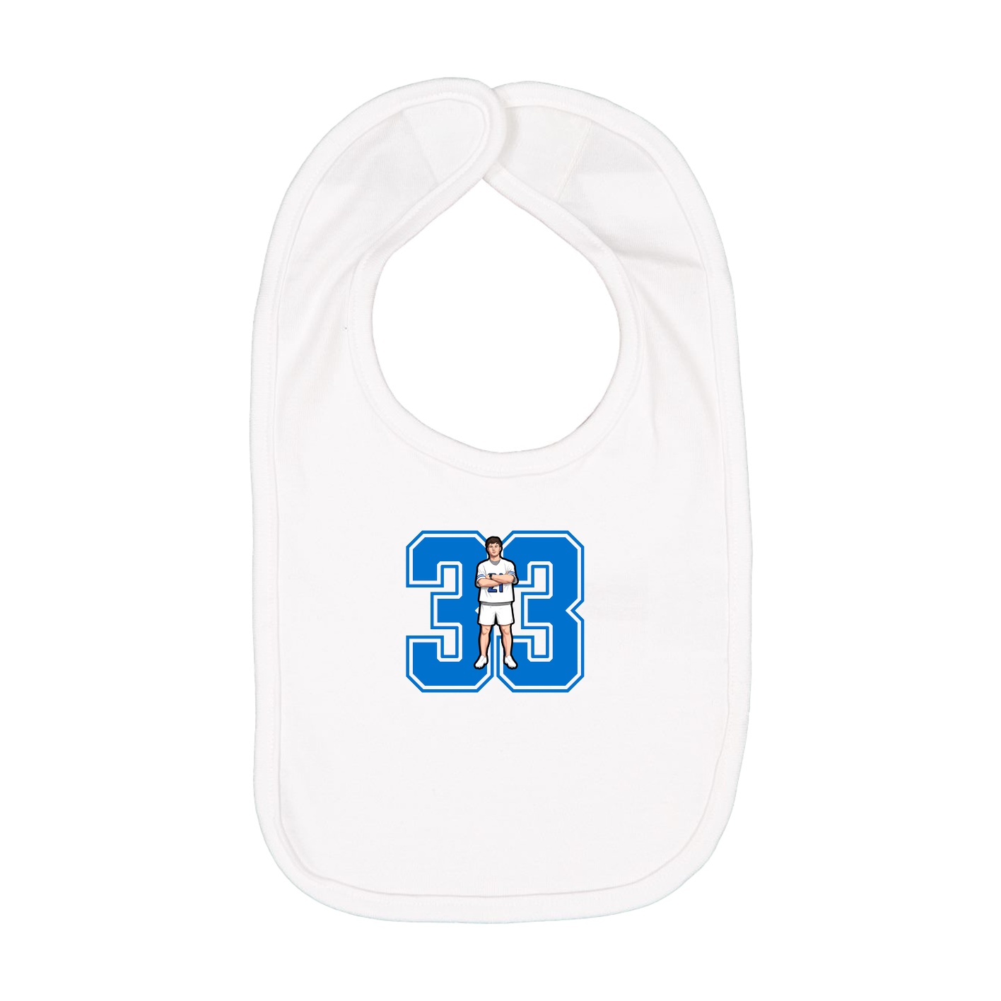 Infant Bib — Number in White