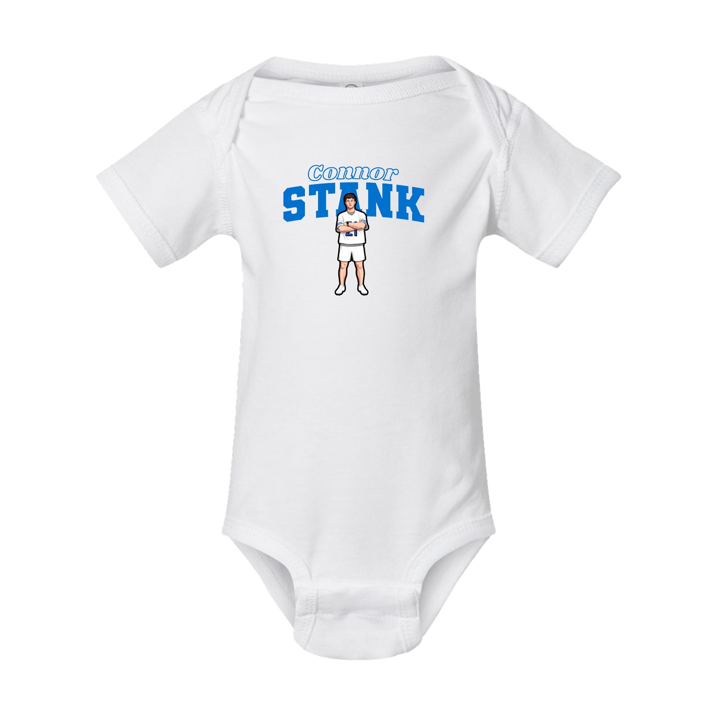 Baby Onesie — Name Arch in White