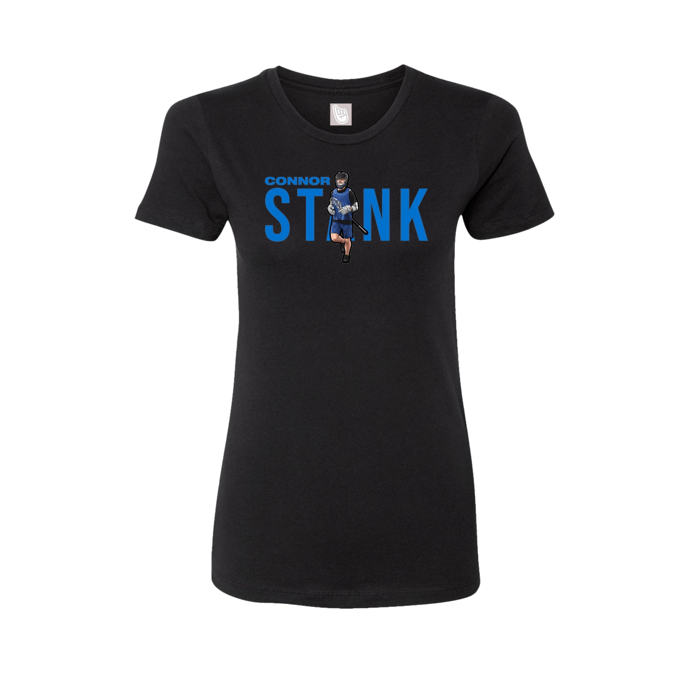 Fitted Women's Tee — Player Name in Black