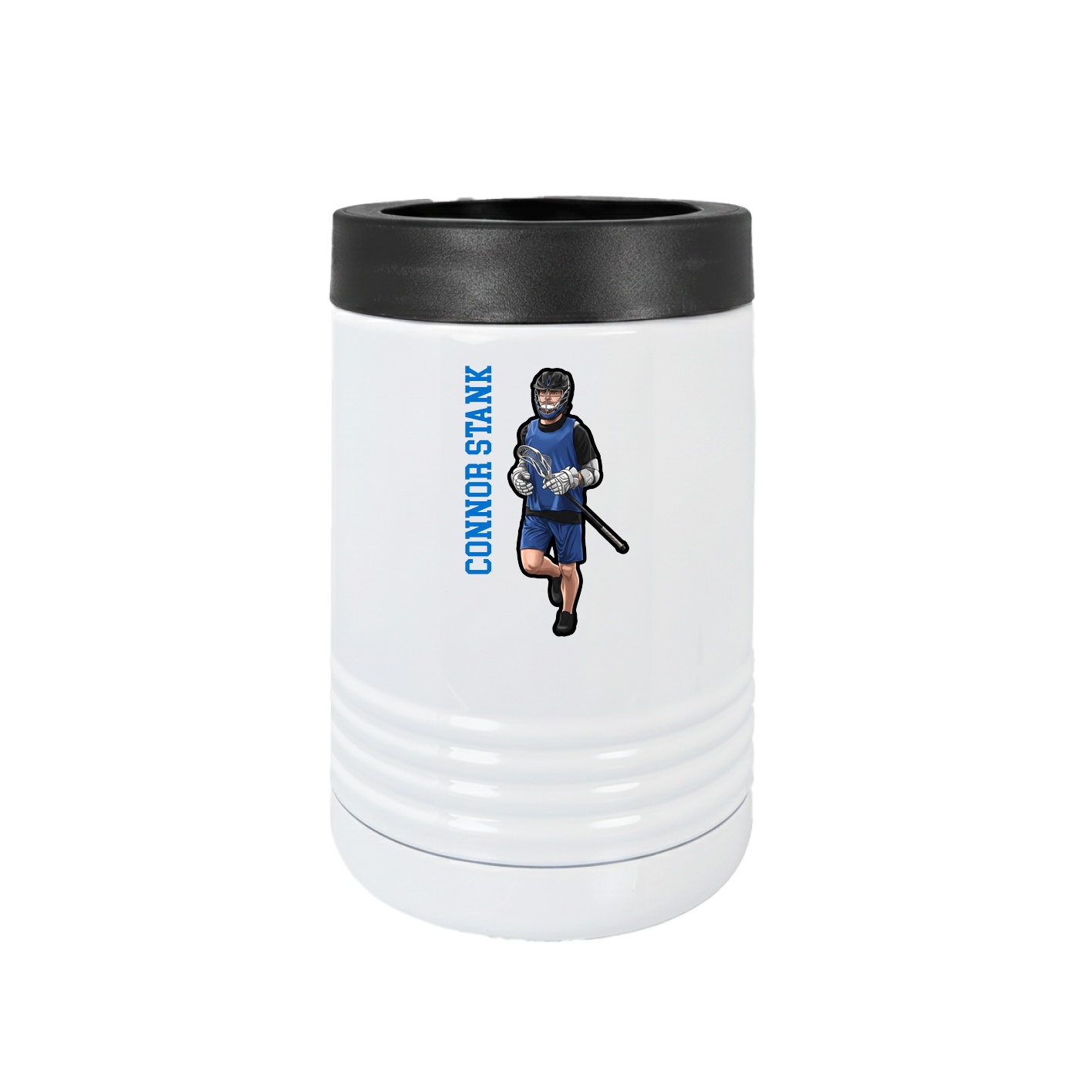 Beverage Holder — Name Vertical in White