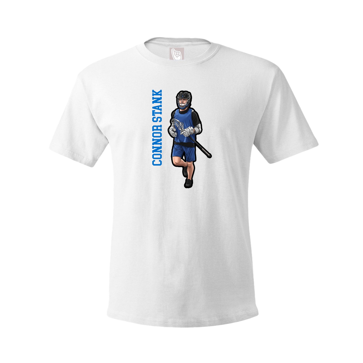 Tee — Name Vertical in White