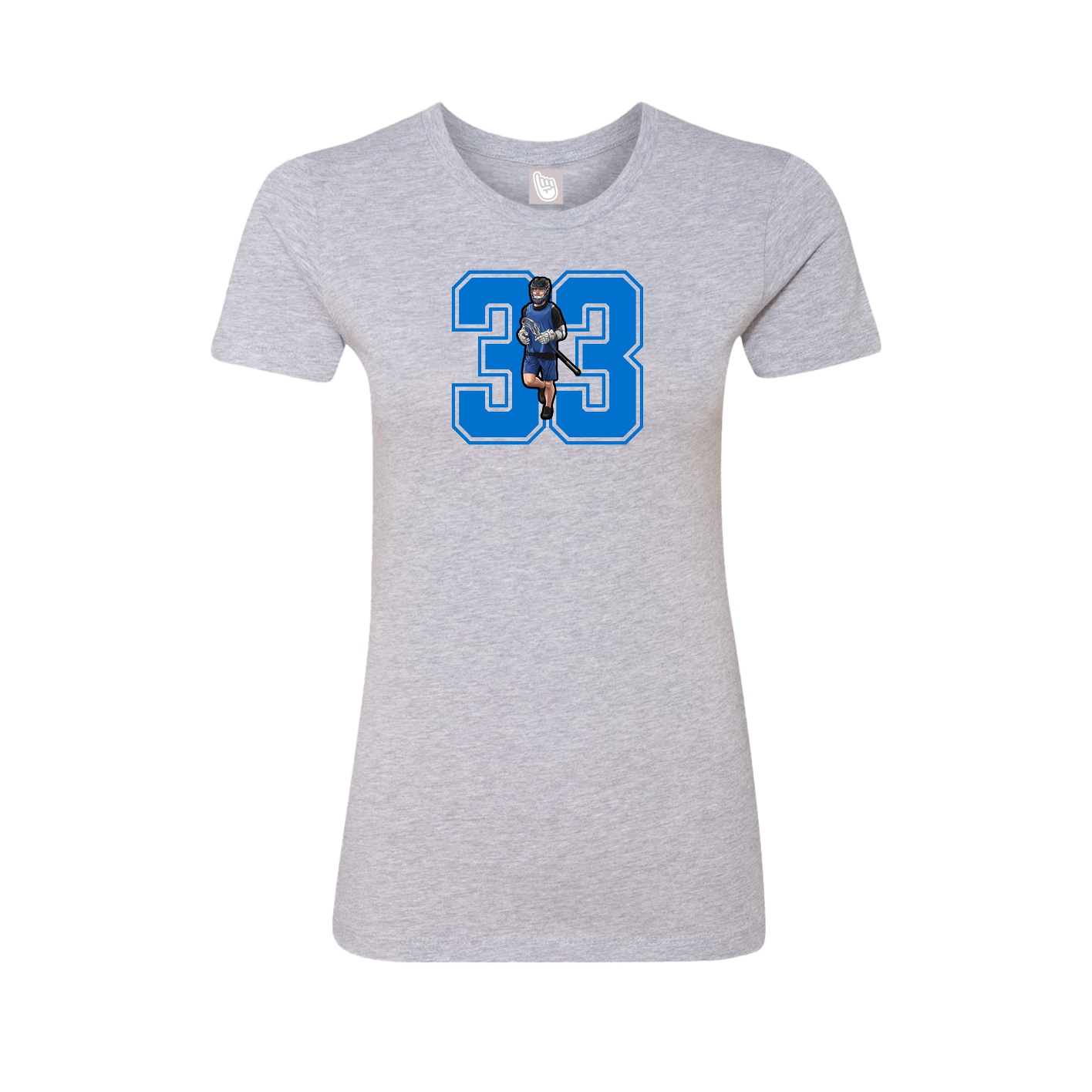Fitted Women's Tee — Number in Grey