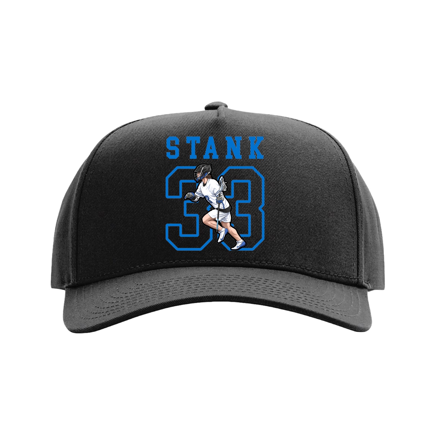 Full Fabric Five-Panel Champ Cap — Shirsey in Black