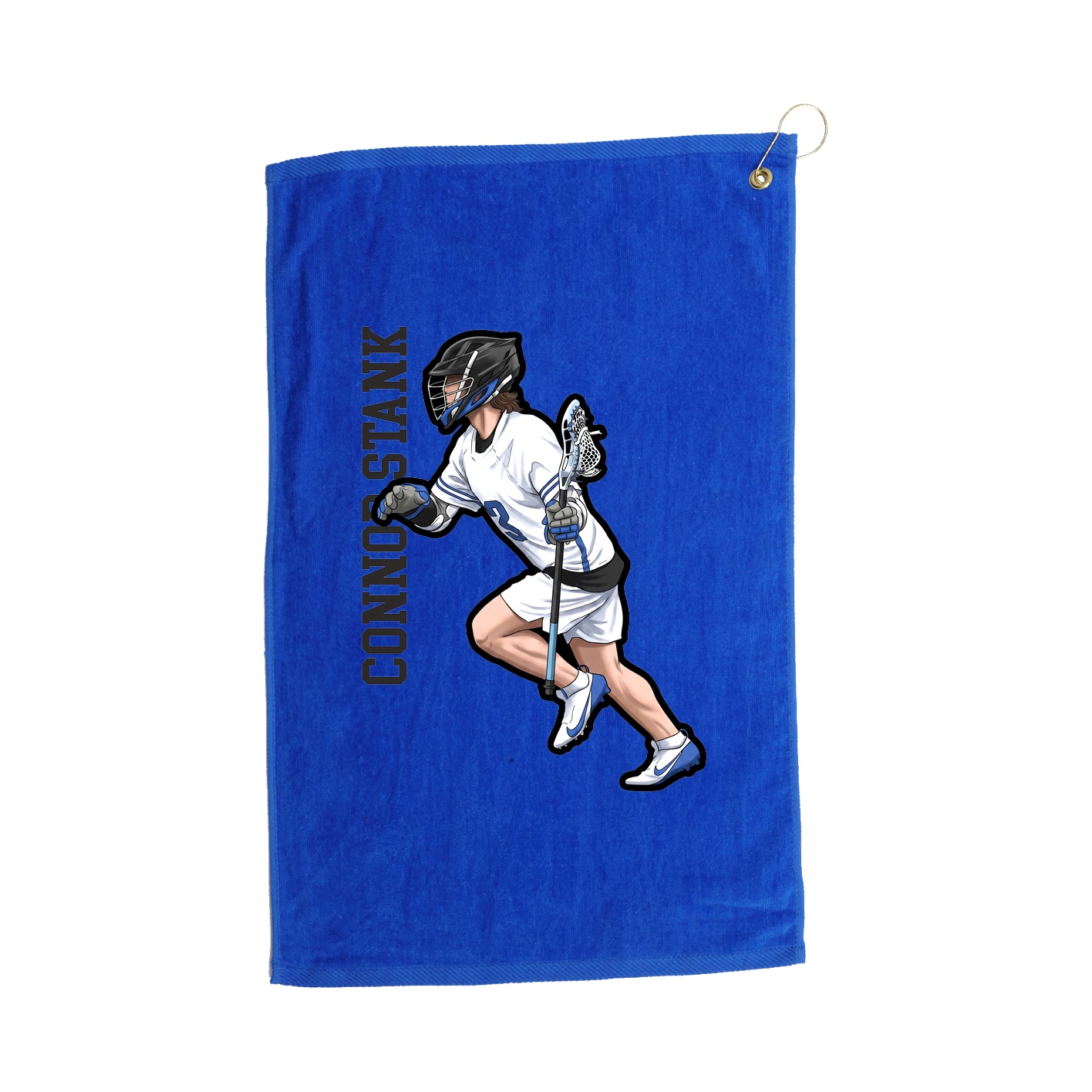 Golf Towel — Name Vertical in Royal