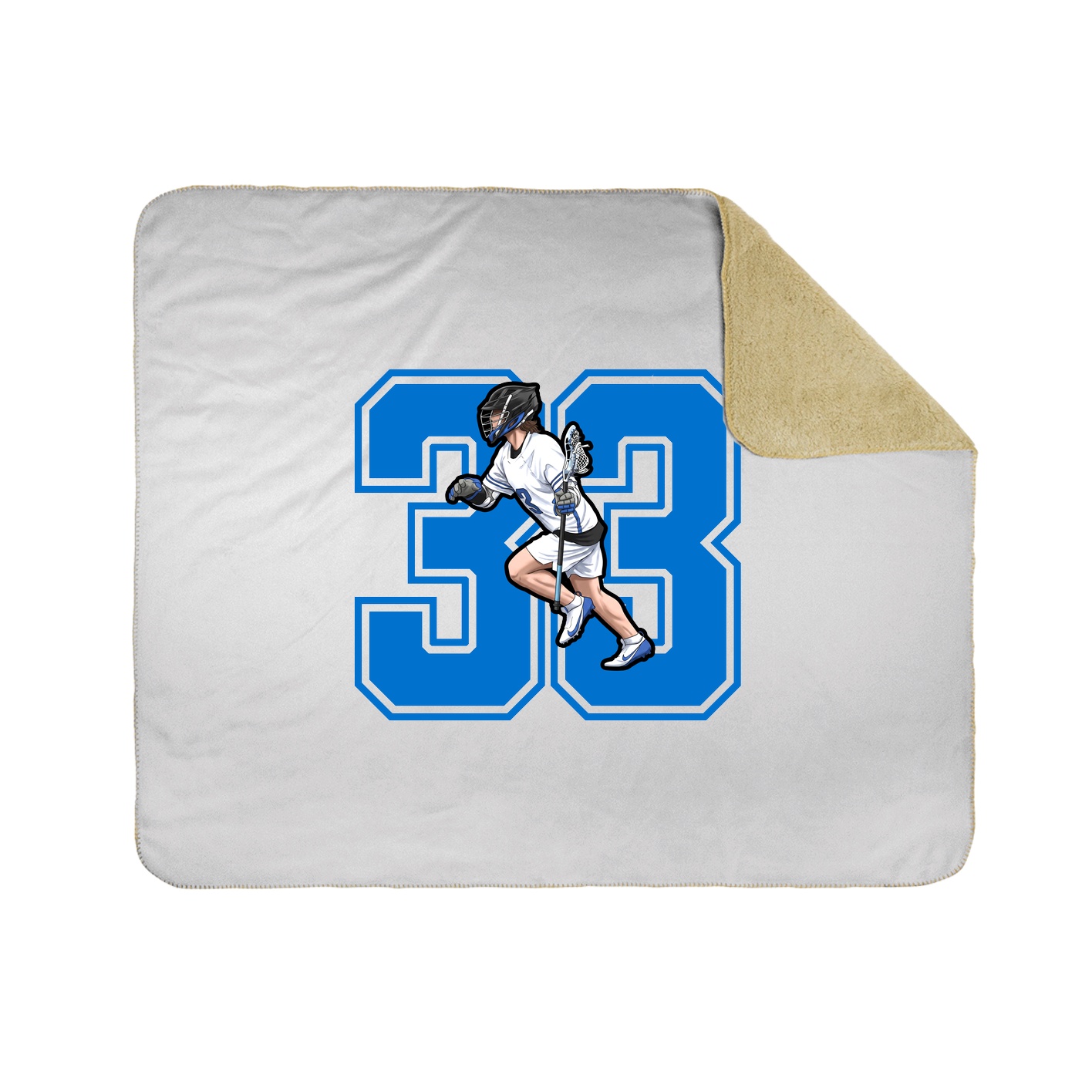 Throw Blanket — Number in White