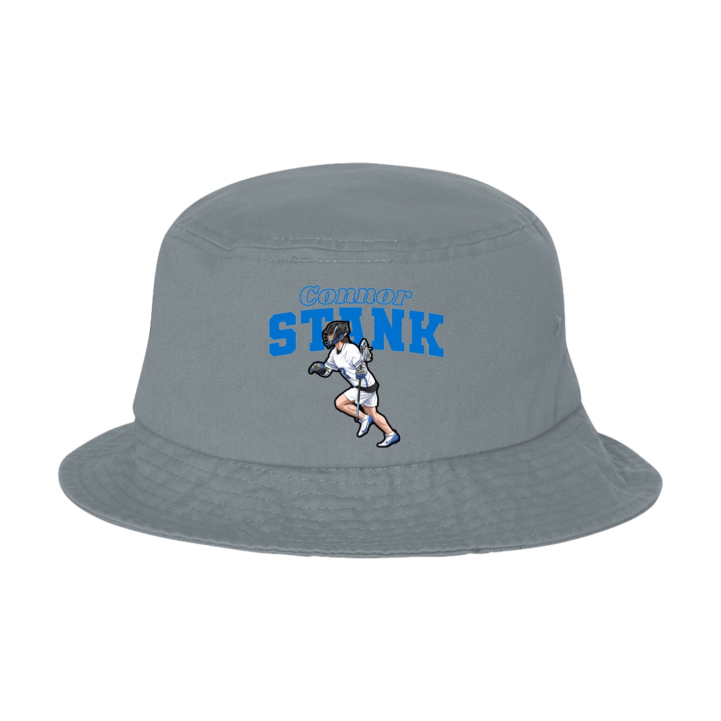 Bucket Cap — Name Arch in Grey