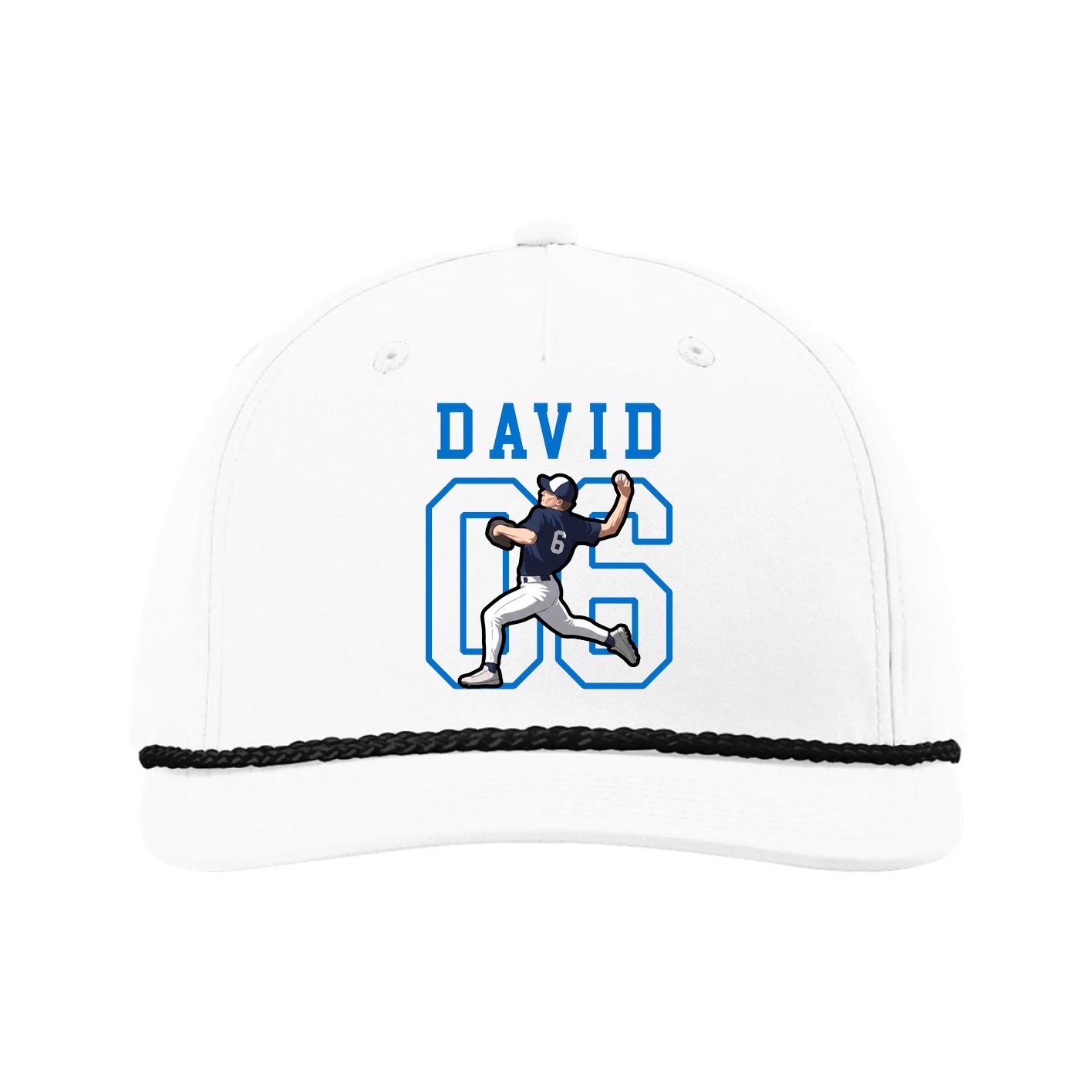 Five-Panel Classic Rope Cap — Shirsey in White