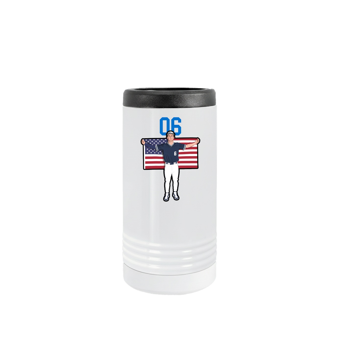 Slim Beverage Holder — Number Top in White