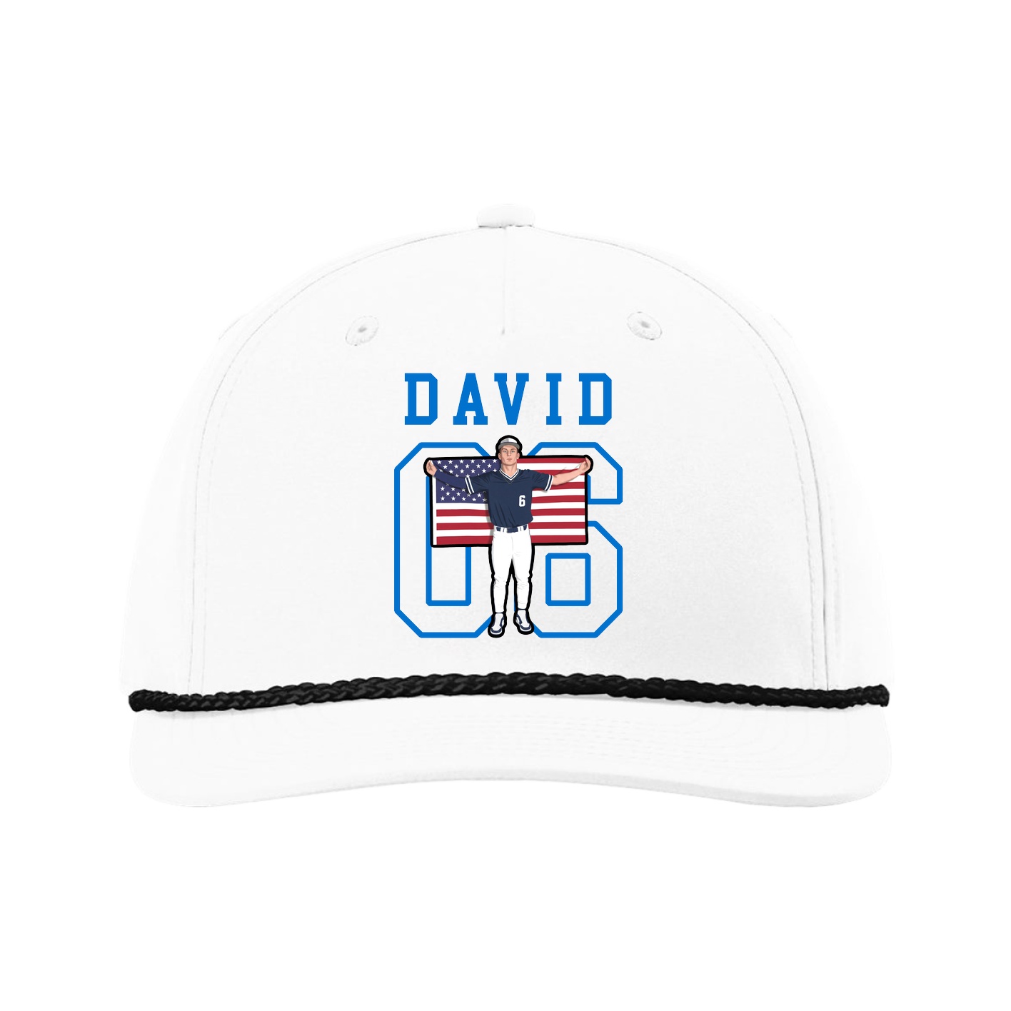 Five-Panel Classic Rope Cap — Shirsey in White
