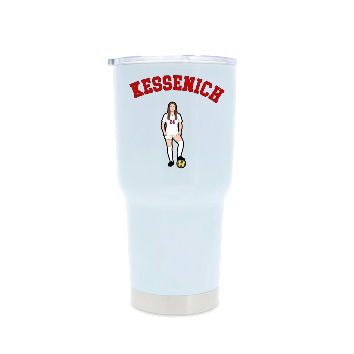 30oz Stainless Steel Tumbler — Shirsey Arch in White