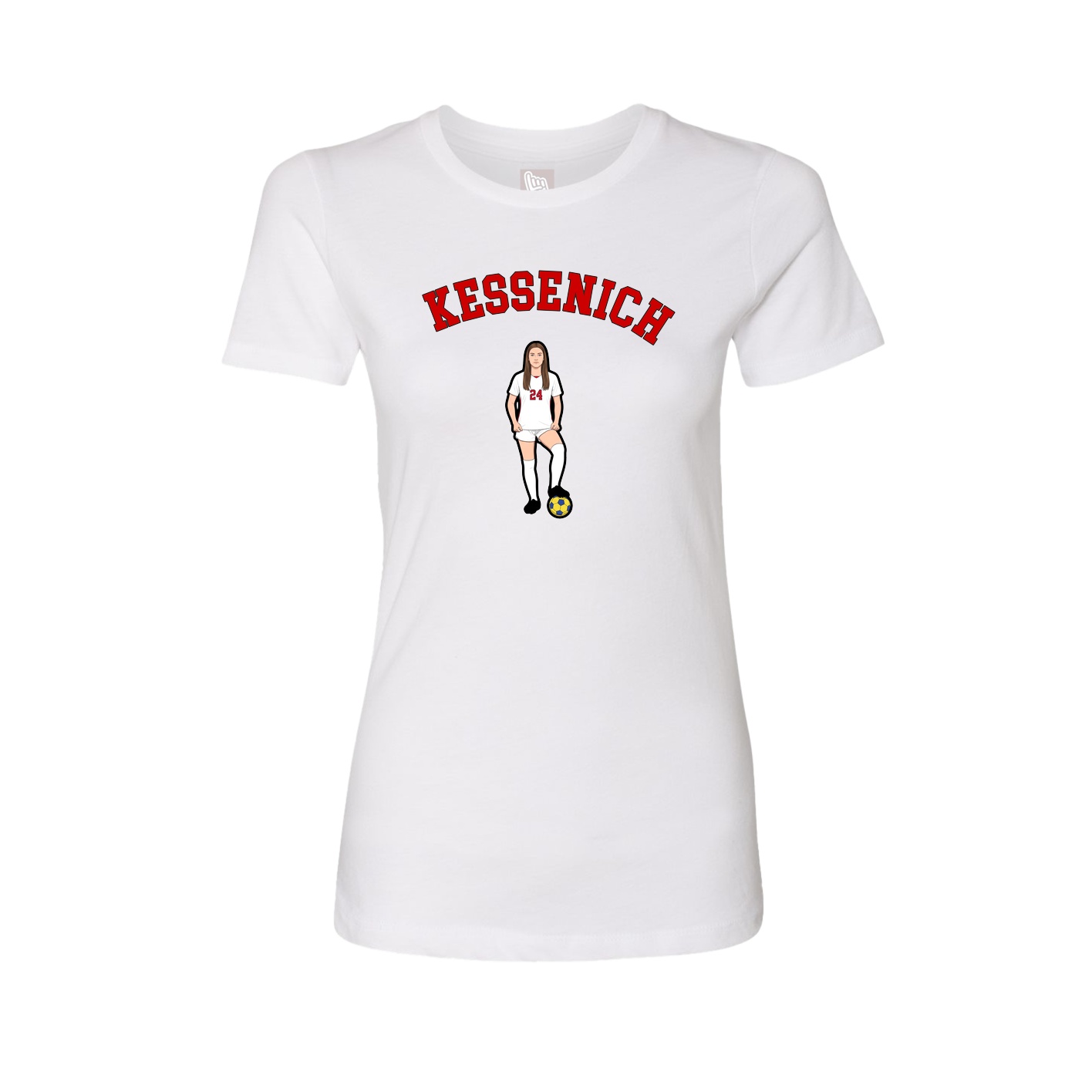Fitted Women's Tee — Shirsey Arch in White