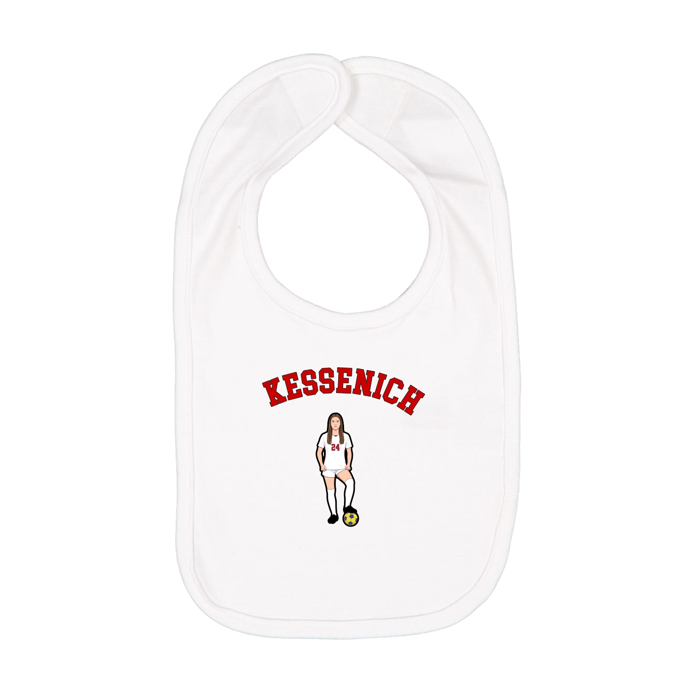 Infant Bib — Shirsey Arch in White