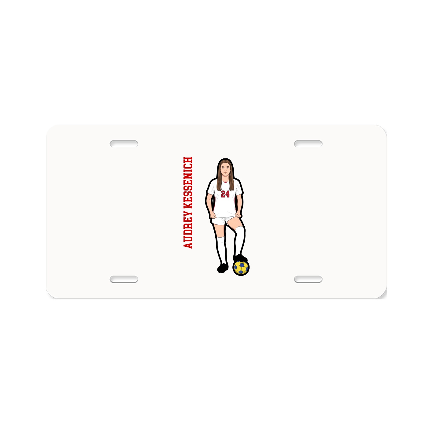 License Plate — Name Vertical in Classic