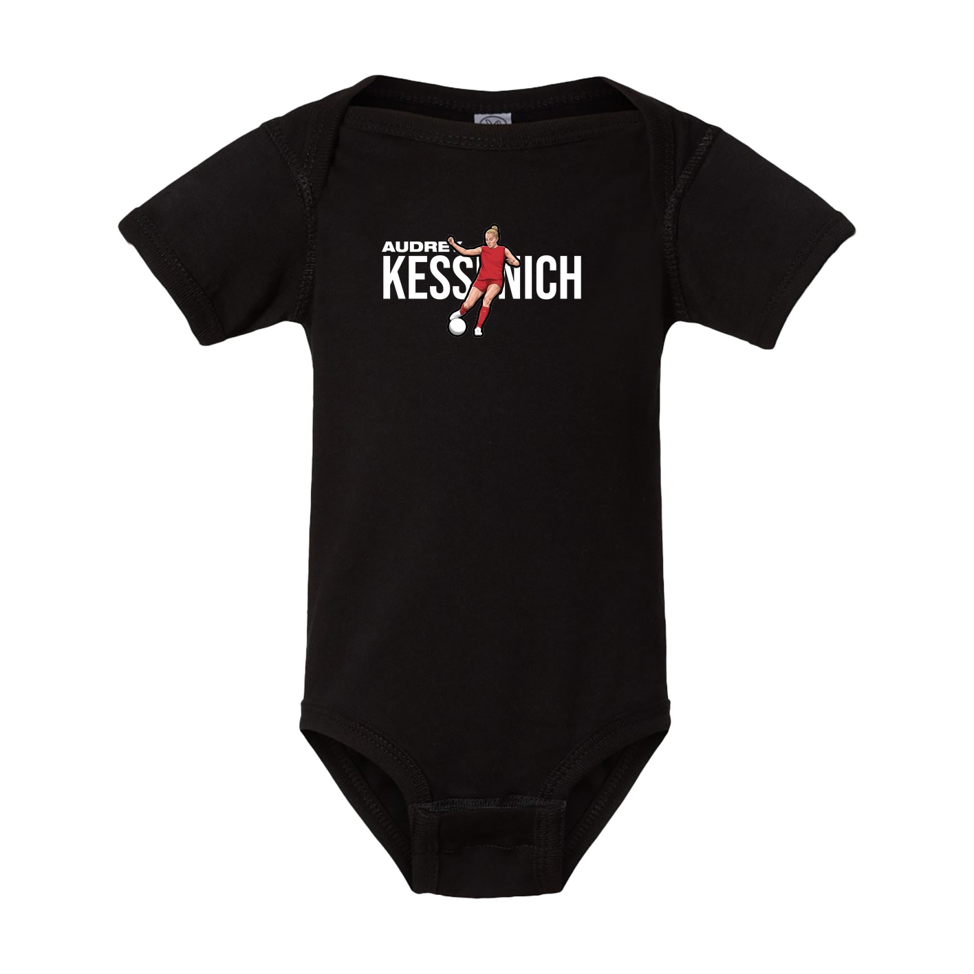 Baby Onesie — Player Name in Black