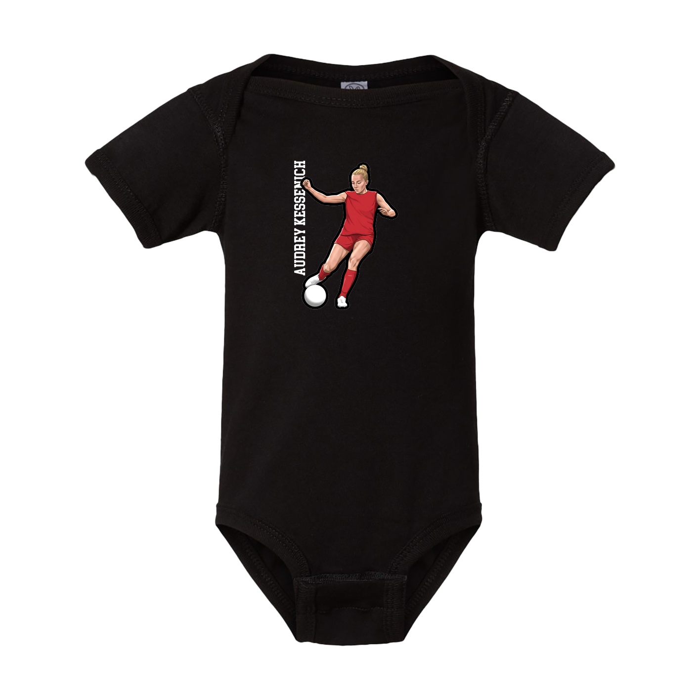 Baby Onesie — Name Vertical in Black