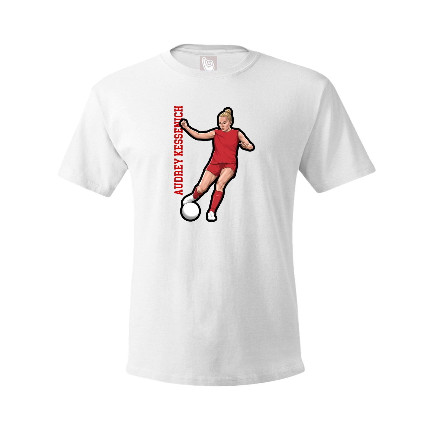 Youth Tee — Name Vertical in White
