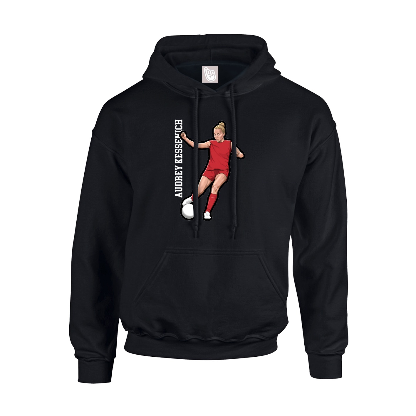 Hoodie — Name Vertical in Black
