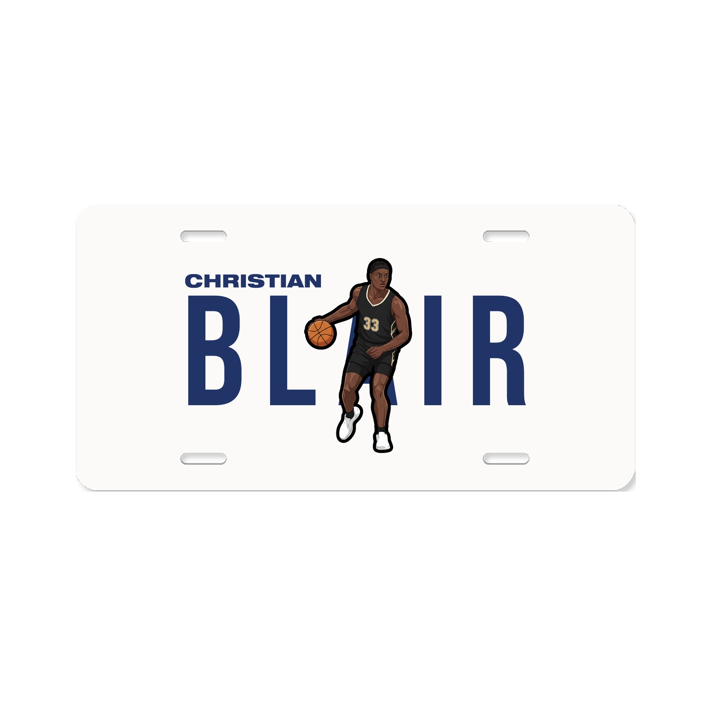 License Plate — Player Name in Classic