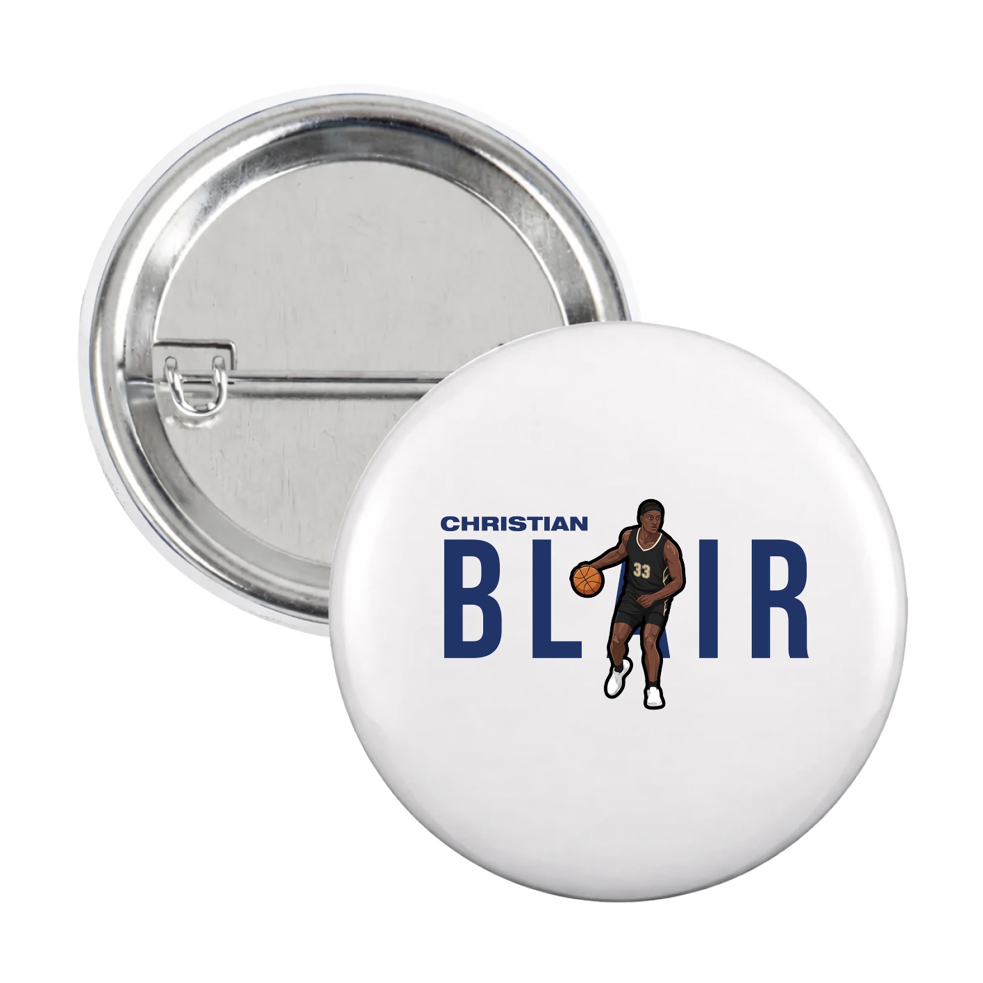Game Day Button — Player Name in White