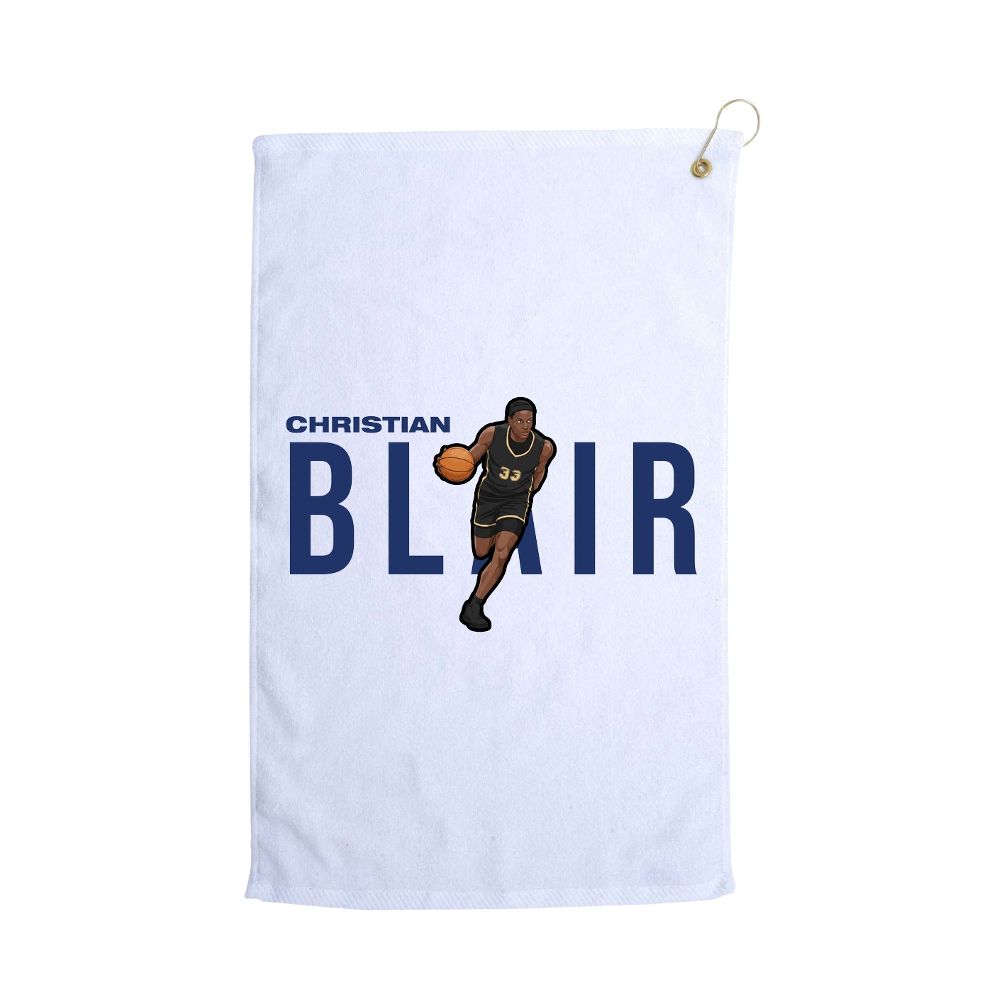 Golf Towel — Player Name in White