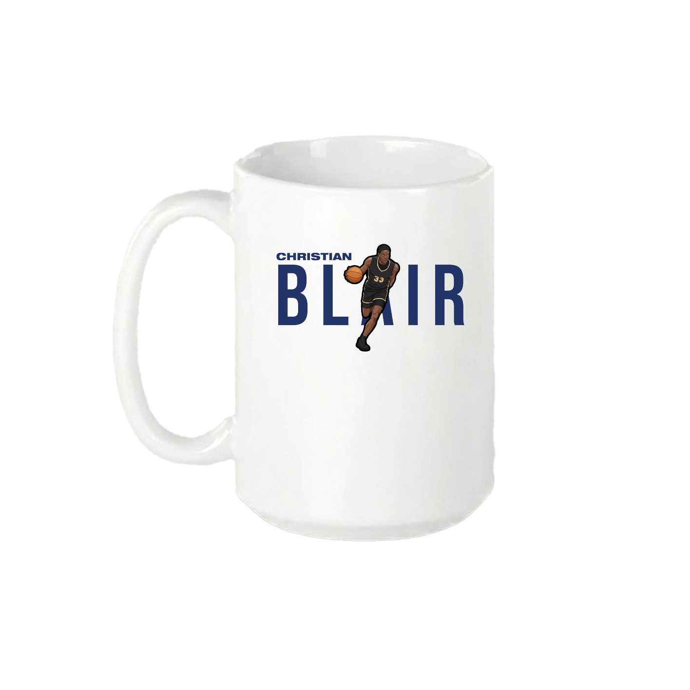 15oz Coffee Mug — Player Name in White