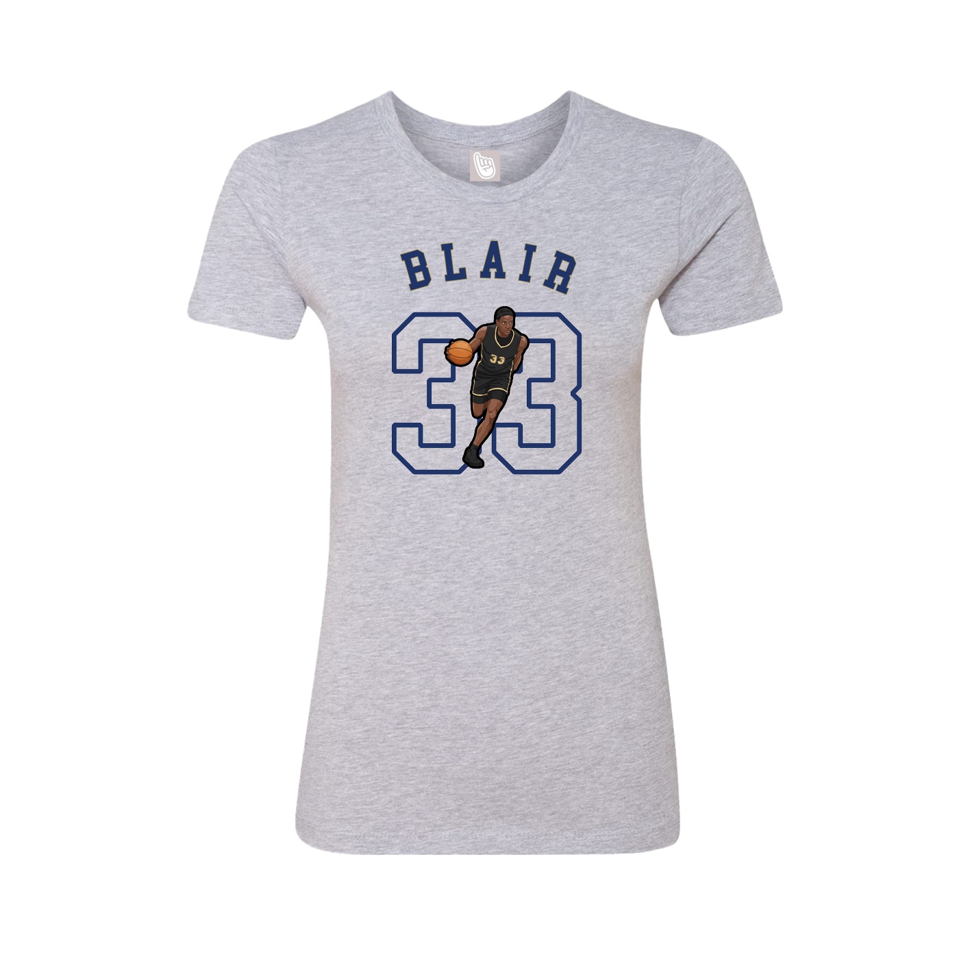 Fitted Women's Tee — Shirsey Arch in Grey