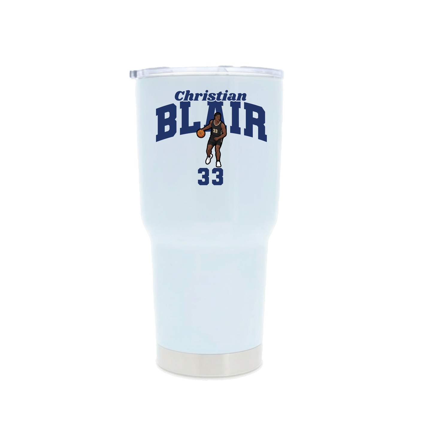 30oz Stainless Steel Tumbler — Signature Arch in White
