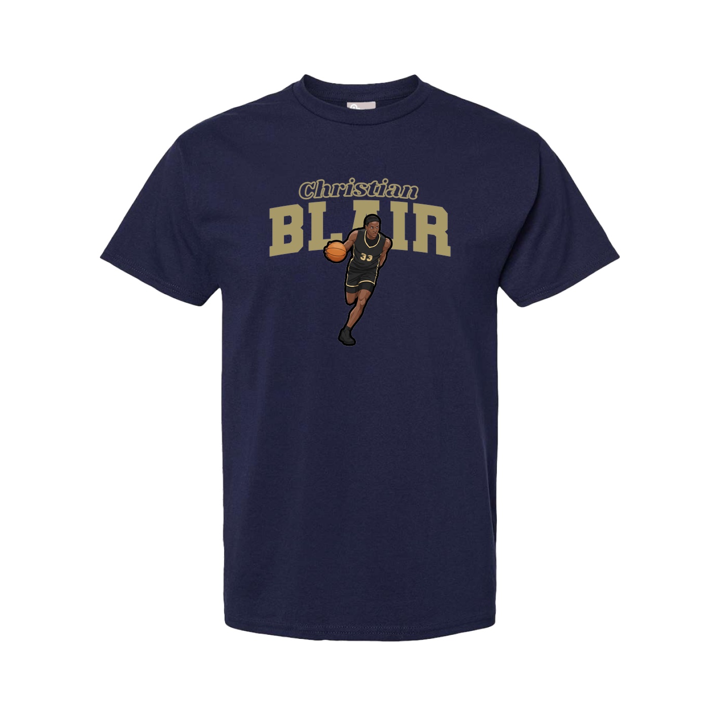 Youth Tee — Name Arch in Navy