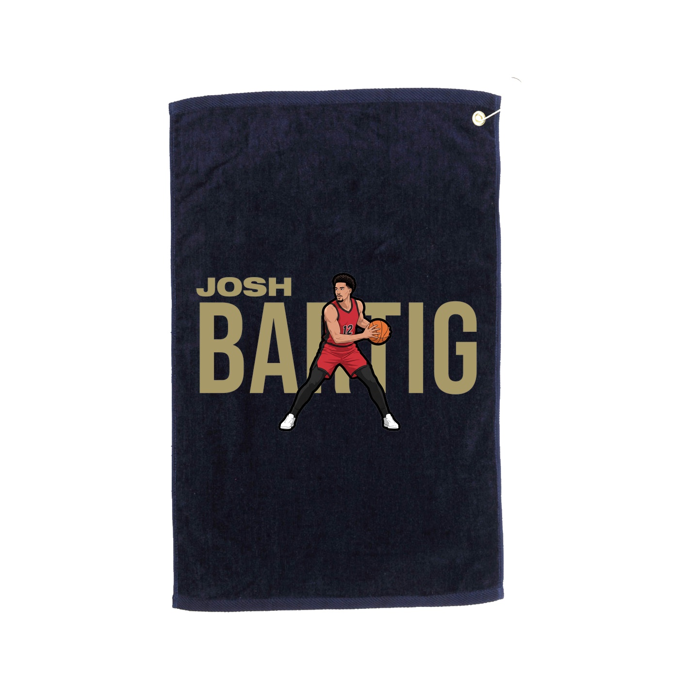 Golf Towel — Player Name in Navy