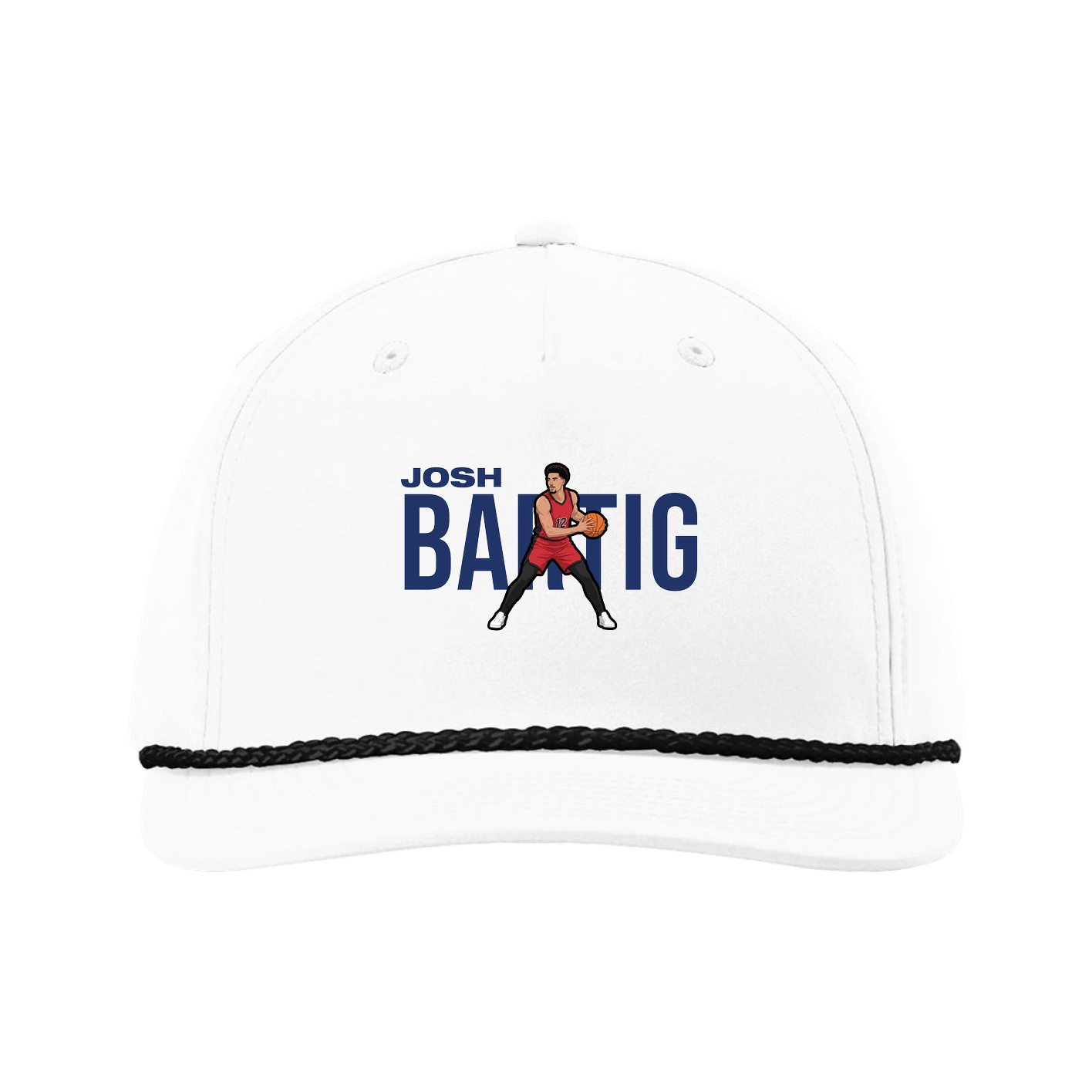 Five-Panel Classic Rope Cap — Player Name in White